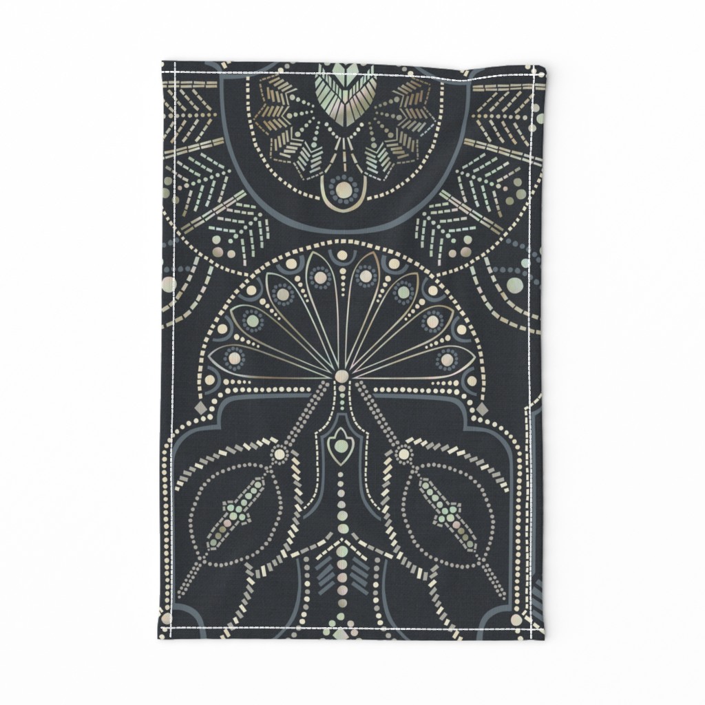 Ornamental Beaded Deco {Midnight} - large scale