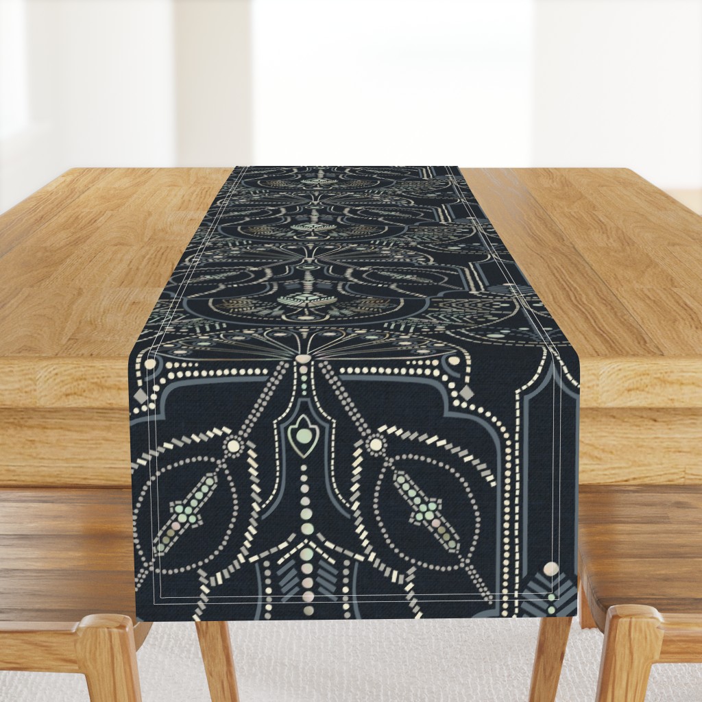 Ornamental Beaded Deco {Midnight} - large scale