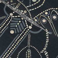 Ornamental Beaded Deco {Midnight} - large scale