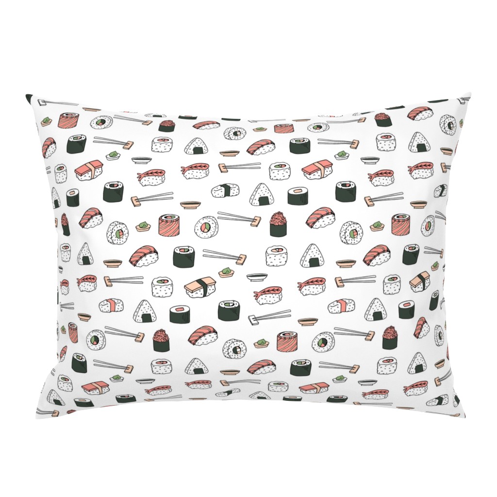 sushi // japanese food cute kawaii fabric international cuisine white