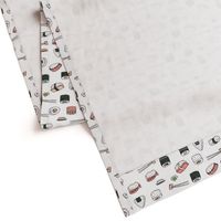 sushi // japanese food cute kawaii fabric international cuisine white