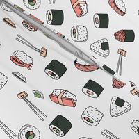 sushi // japanese food cute kawaii fabric international cuisine white