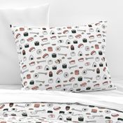 sushi // japanese food cute kawaii fabric international cuisine white