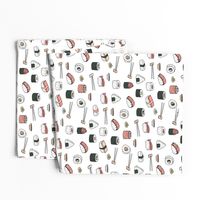 sushi // japanese food cute kawaii fabric international cuisine white