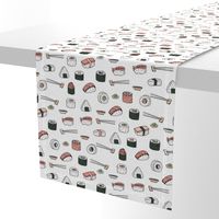 sushi // japanese food cute kawaii fabric international cuisine white