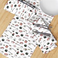 sushi // japanese food cute kawaii fabric international cuisine white