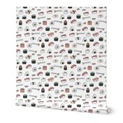 sushi // japanese food cute kawaii fabric international cuisine white