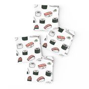 sushi // japanese food cute kawaii fabric international cuisine white