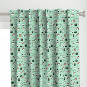 sushi // japanese food cute kawaii fabric international cuisine mint