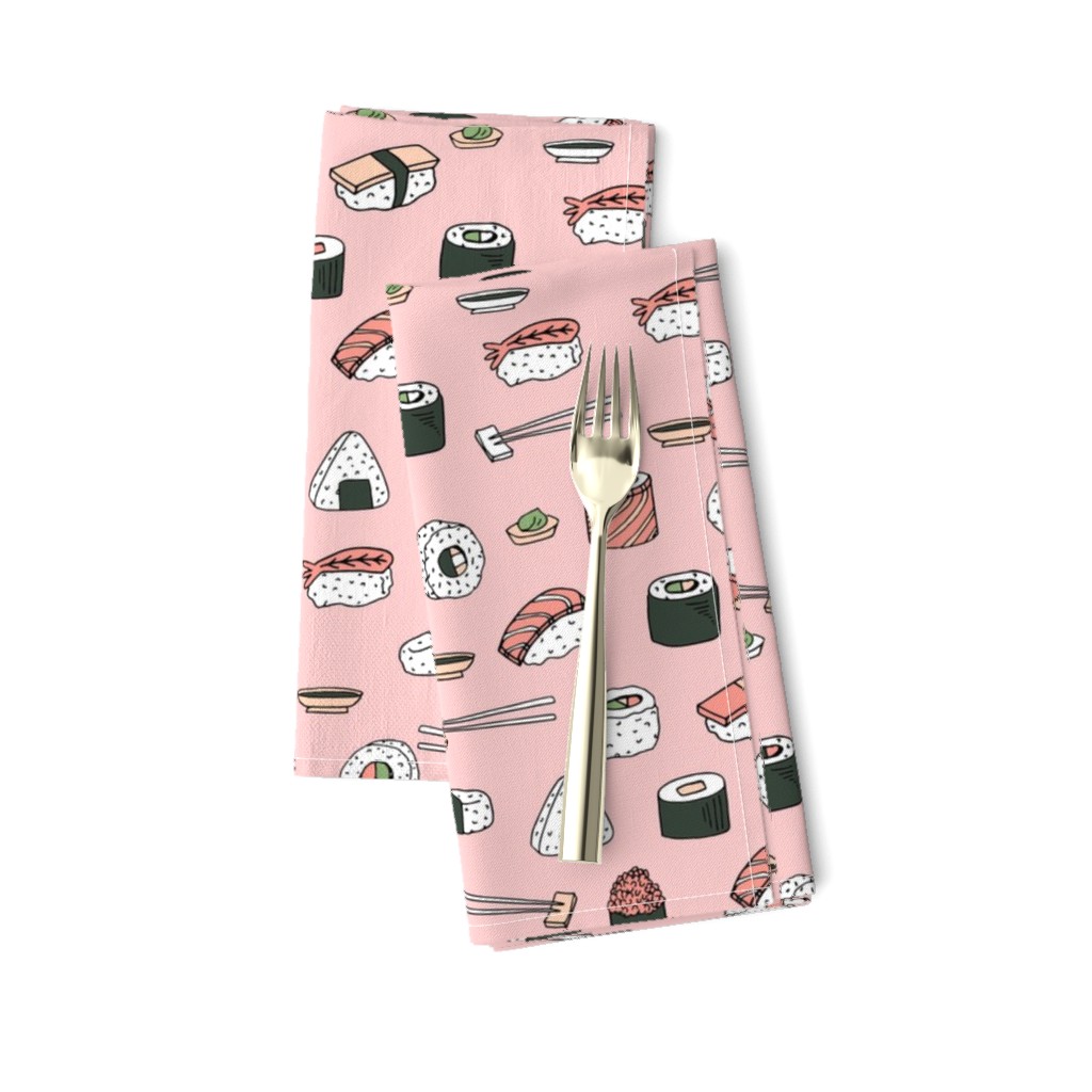 sushi // japanese food cute kawaii fabric international cuisine millenium pink