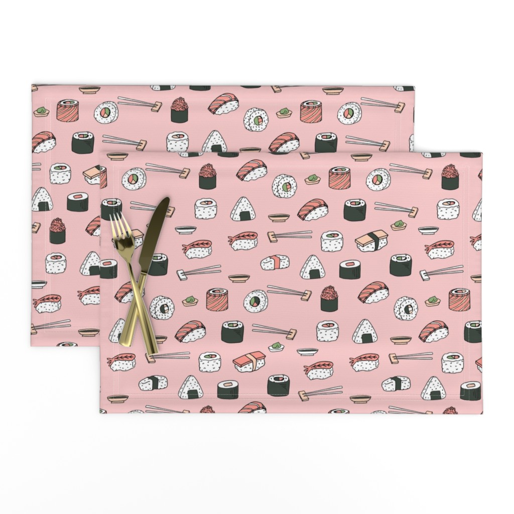 sushi // japanese food cute kawaii fabric international cuisine millenium pink