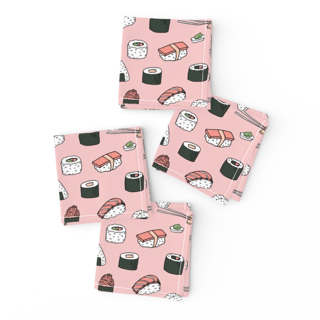 sushi // japanese food cute kawaii fabric international cuisine millenium pink