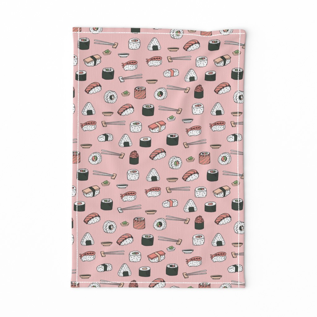 sushi // japanese food cute kawaii fabric international cuisine millenium pink