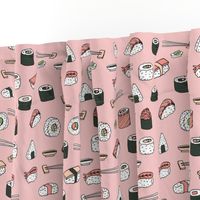 sushi // japanese food cute kawaii fabric international cuisine millenium pink