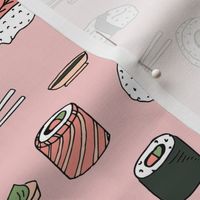 sushi // japanese food cute kawaii fabric international cuisine millenium pink