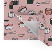 sushi // japanese food cute kawaii fabric international cuisine millenium pink