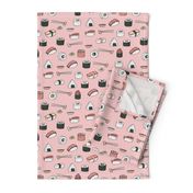 sushi // japanese food cute kawaii fabric international cuisine millenium pink