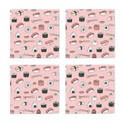 sushi // japanese food cute kawaii fabric international cuisine millenium pink