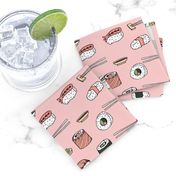 sushi // japanese food cute kawaii fabric international cuisine millenium pink