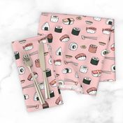 sushi // japanese food cute kawaii fabric international cuisine millenium pink