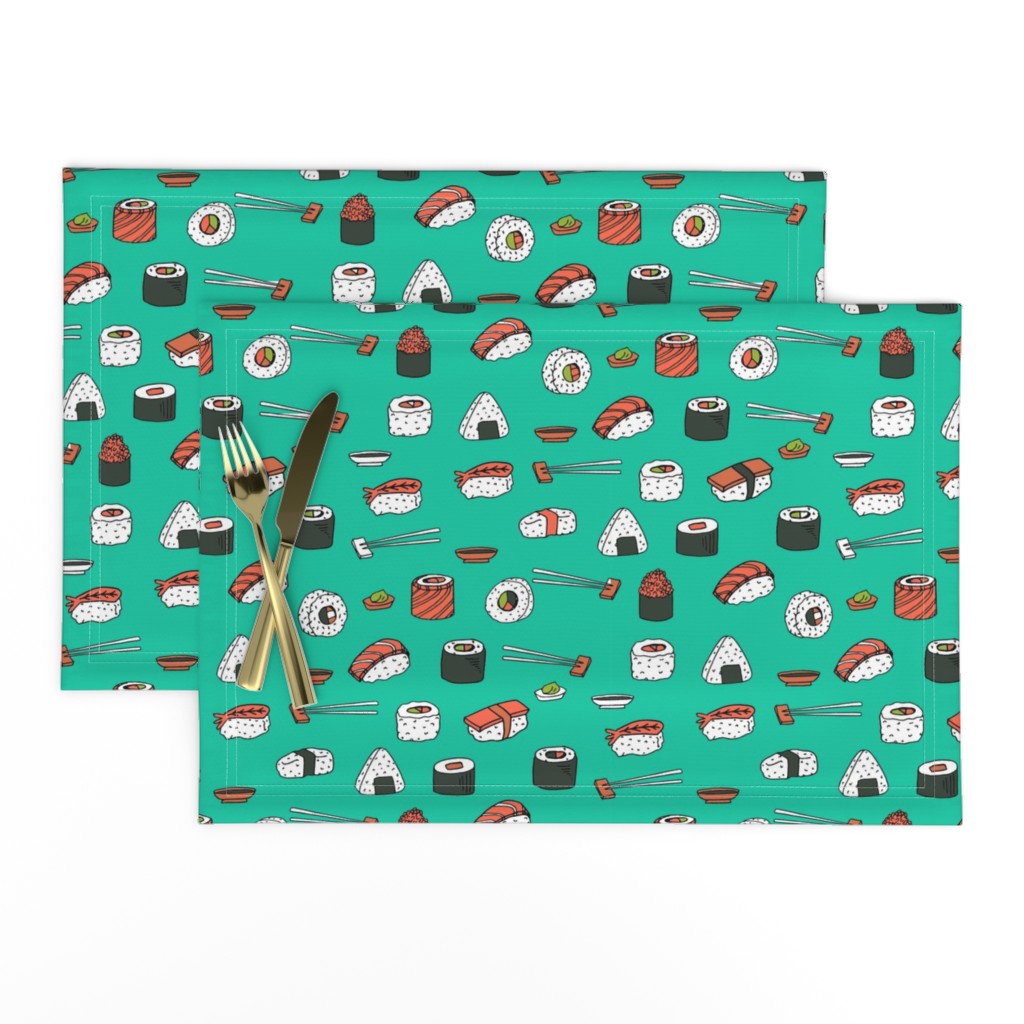 sushi // japanese food cute kawaii fabric international cuisine jade