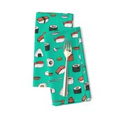 sushi // japanese food cute kawaii fabric international cuisine jade