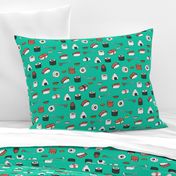 sushi // japanese food cute kawaii fabric international cuisine jade