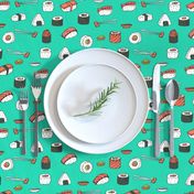 sushi // japanese food cute kawaii fabric international cuisine jade