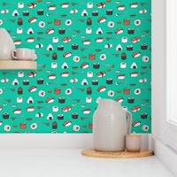 sushi // japanese food cute kawaii fabric international cuisine jade