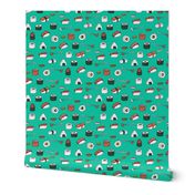 sushi // japanese food cute kawaii fabric international cuisine jade