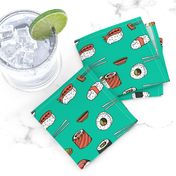 sushi // japanese food cute kawaii fabric international cuisine jade