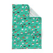 sushi // japanese food cute kawaii fabric international cuisine jade