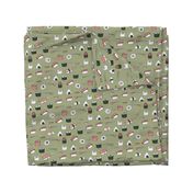 sushi // japanese food cute kawaii fabric international cuisine green