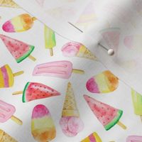 Watercolor Fruit Ice Cream // Small Scale