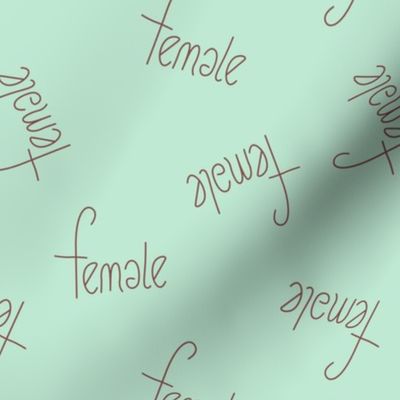 The future is female girls typography love text print in mint