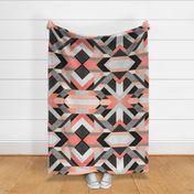 Art Deco Peach Pink - Large