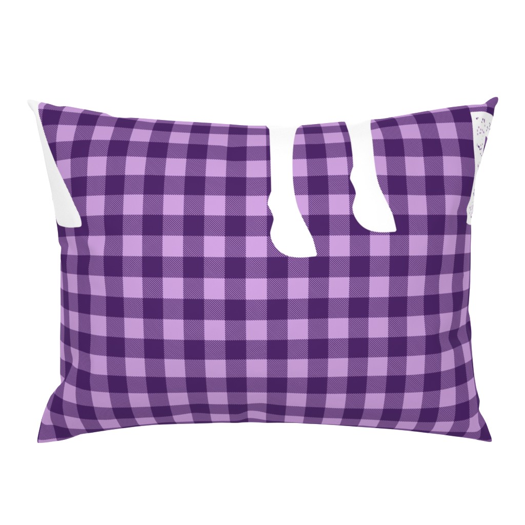 2 yards 54" you are so deerly loved panel - purple plaid