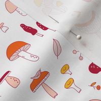 Doodle mushrooms pattern