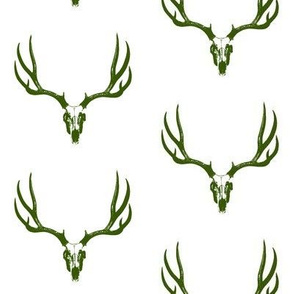 Green Deer Skulls // Large