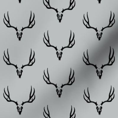 Deer Skulls on Grey // Small