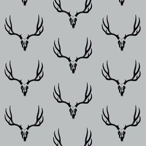 Deer Skulls on Grey // Small