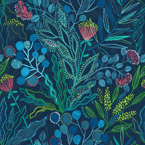 Botanical blue vibes. Australian flora design.