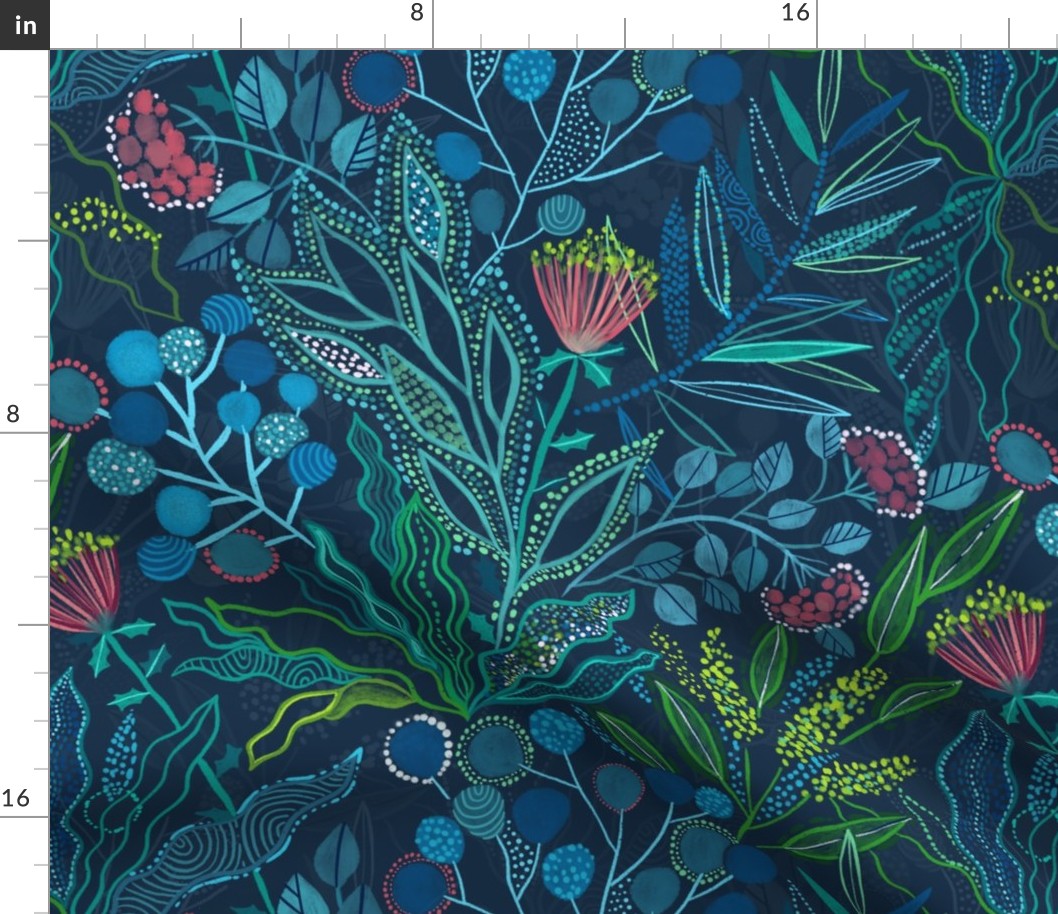 Botanical blue vibes. Australian flora design.