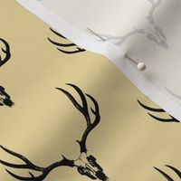 Deer Skulls on Tan // Small