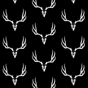 Deer Skulls on Black // Small