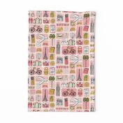 travel // eiffel tower pyramids vacation destinations fabric pinks