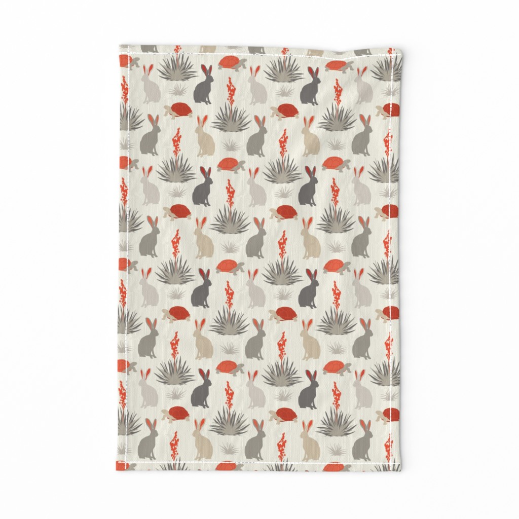 Tortoise & Hare - Small -  Red, Ivory