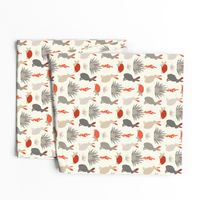 Tortoise & Hare - Small -  Red, Ivory