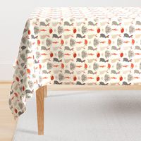Tortoise & Hare - Small -  Red, Ivory