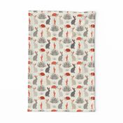 Tortoise & Hare - Small -  Red, Ivory